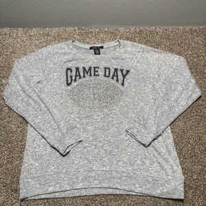 Sable Sky Women’s Large Game Day Gray Crew Neck Sweater